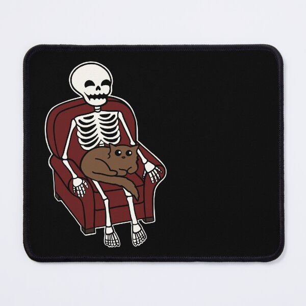 Item preview, Brown Cat Chilling With a Skeleton Halloween designed and sold by Sollomio.