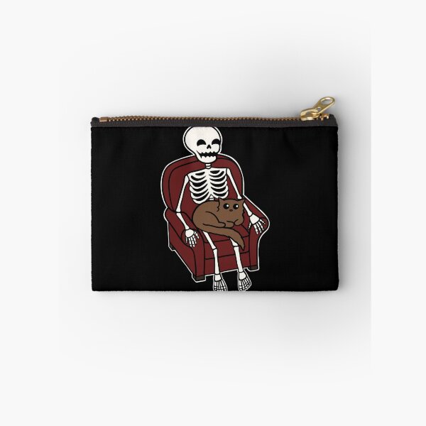 Item preview, Brown Cat Chilling With a Skeleton Halloween designed and sold by Sollomio.