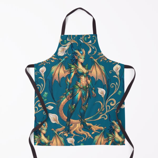 Item preview, Emerald Dragon Empress Seamless Pattern Artwork designed and sold by Ammeluk.