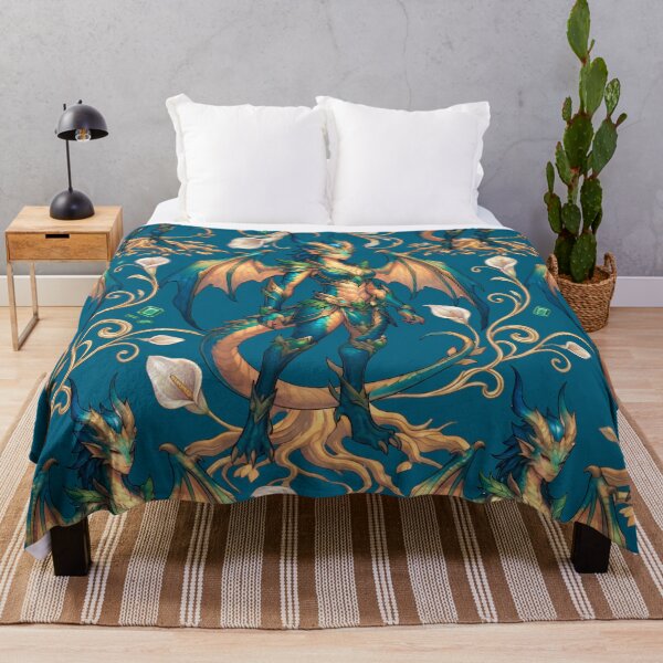 Item preview, Emerald Dragon Empress Seamless Pattern Artwork designed and sold by Ammeluk.