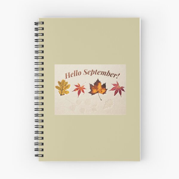 Item preview, Hello September Minimalist Botanical Pressed Leaves Cozy Autumn Elegant Aesthetic designed and sold by ORIGINS LINES.