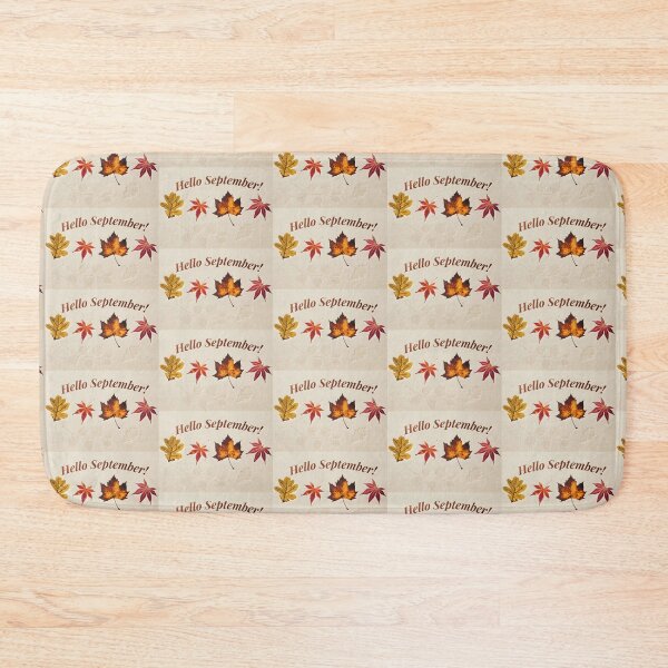 Item preview, Hello September Minimalist Botanical Pressed Leaves Cozy Autumn Elegant Aesthetic designed and sold by ORIGINS LINES.