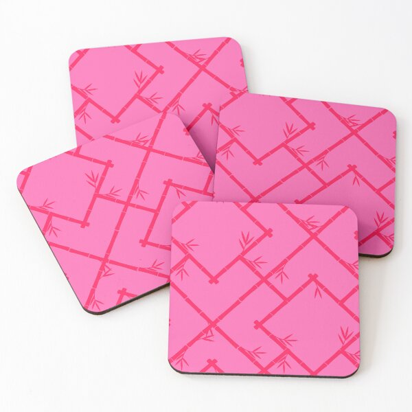 Item preview, Bamboo Chinoiserie Lattice in Tonal Hot Pink designed and sold by YesterdayColl.