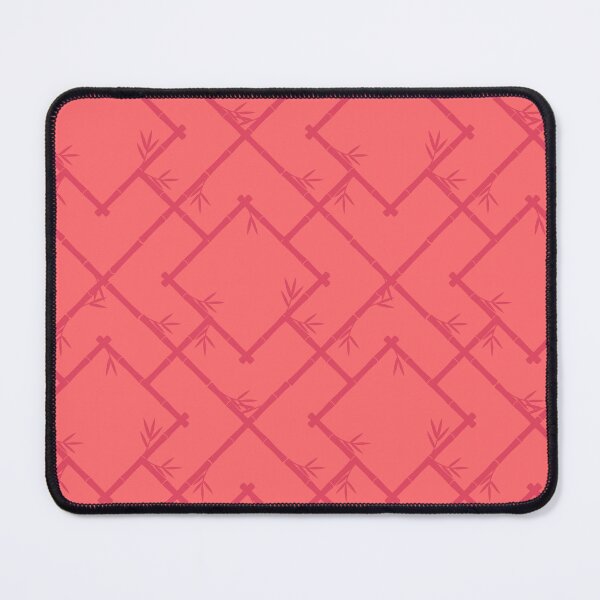 Item preview, Bamboo Chinoiserie Lattice in Tonal Hot Coral designed and sold by YesterdayColl.