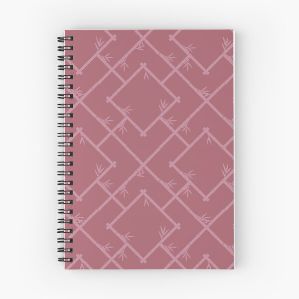 Item preview, Bamboo Chinoiserie Lattice in Mauve + Dusty Rose designed and sold by YesterdayColl.
