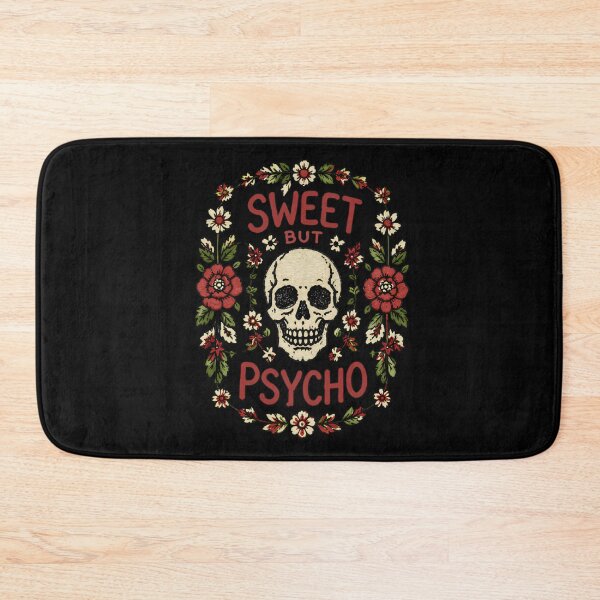 Item preview, Sweet But Psycho Floral Skull Cottagecore Goth designed and sold by HYPNK.