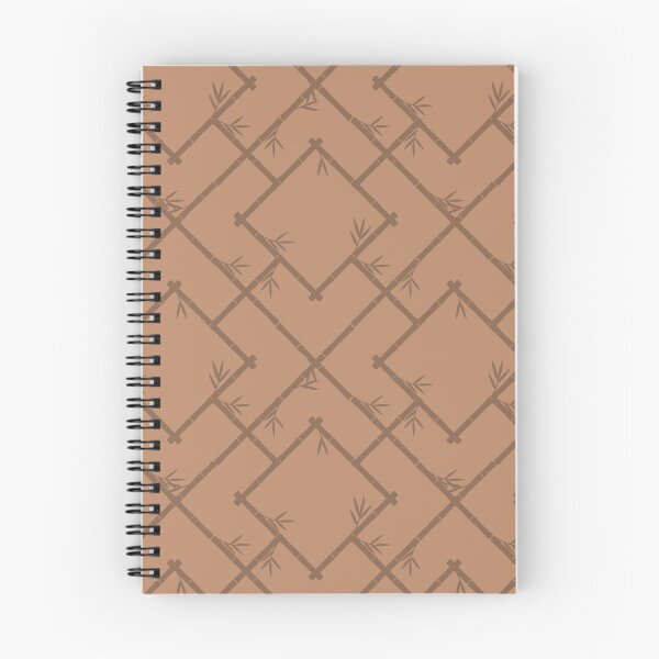 Item preview, Bamboo Chinoiserie Lattice in Tonal Leather Brown designed and sold by YesterdayColl.