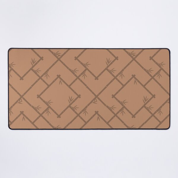 Item preview, Bamboo Chinoiserie Lattice in Tonal Leather Brown designed and sold by YesterdayColl.