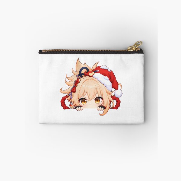 Item preview, Yoimiya Genshin Impact Christmas Peeking Chibi designed and sold by mildaclairmo.