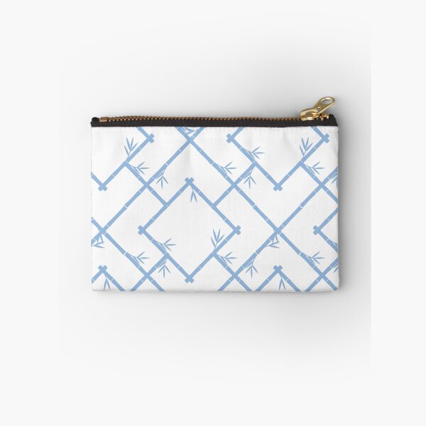 Item preview, Bamboo Chinoiserie Lattice in White + Dutch Blue designed and sold by YesterdayColl.