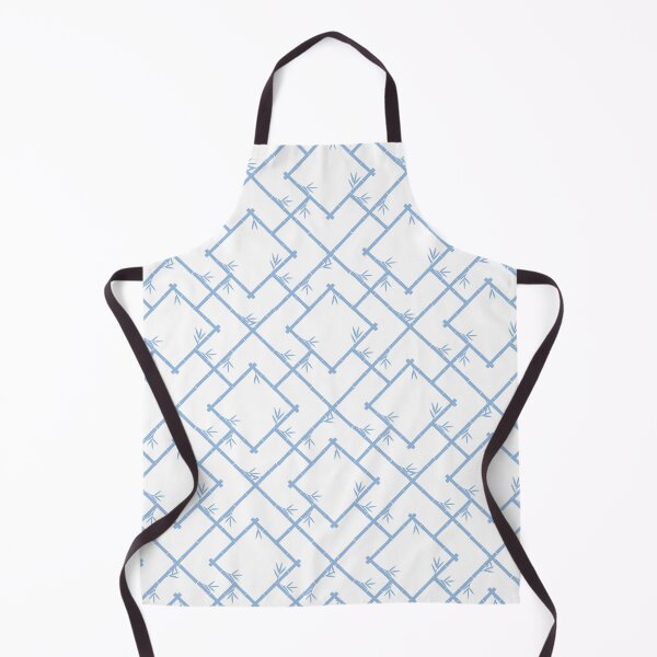 Item preview, Bamboo Chinoiserie Lattice in White + Dutch Blue designed and sold by YesterdayColl.