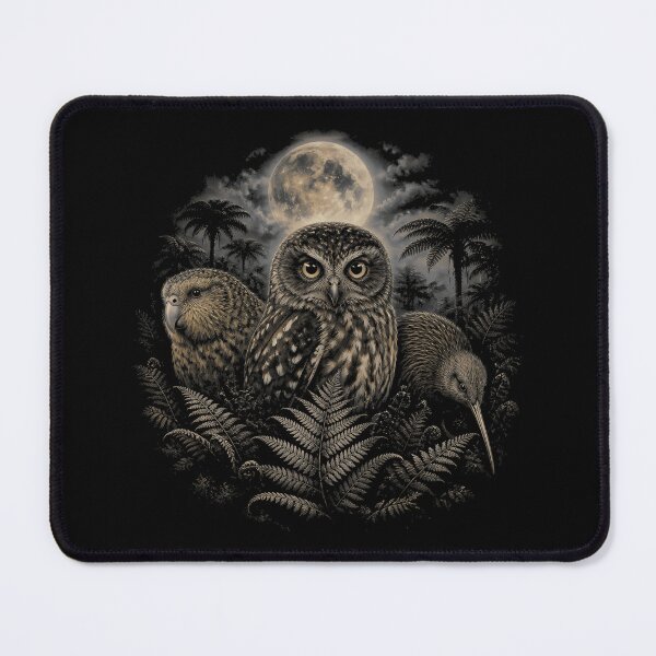 Item preview, Forest Sanctuary Patrol – Kākāpō Ruru Kiwi NZ Wildlife designed and sold by MvuuStudio.