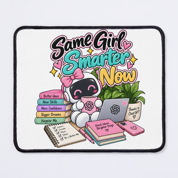 Item preview, Same Girl, Smarter Now – Thanks to ChatGPT designed and sold by TinyWeird.