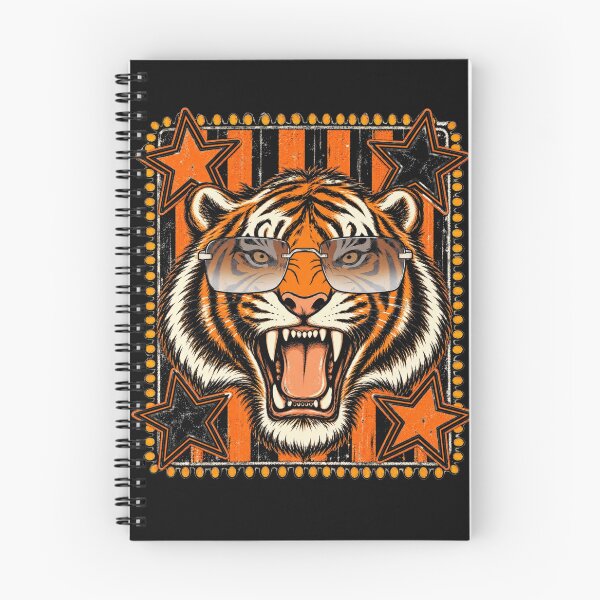 Item preview, Maximalist Orange Black Tiger with Sunglasses designed and sold by JaymeOctober.