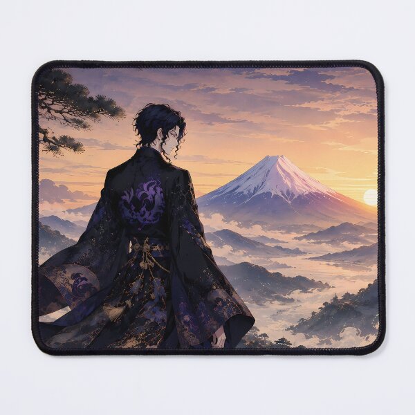 Item preview, Muzan Kibutsuji Demon Slayer Mount Fuji Sunset Majesty designed and sold by mildaclairmo.