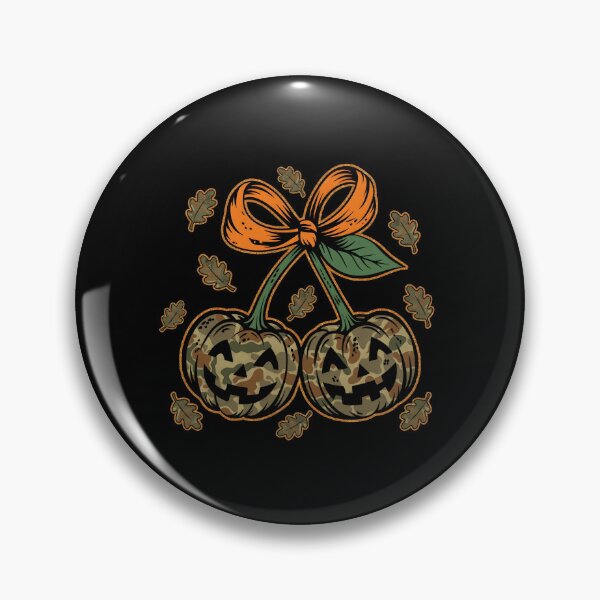 Item preview, Camo Pumpkin Cherries Bow Halloween designed and sold by KroghDs.