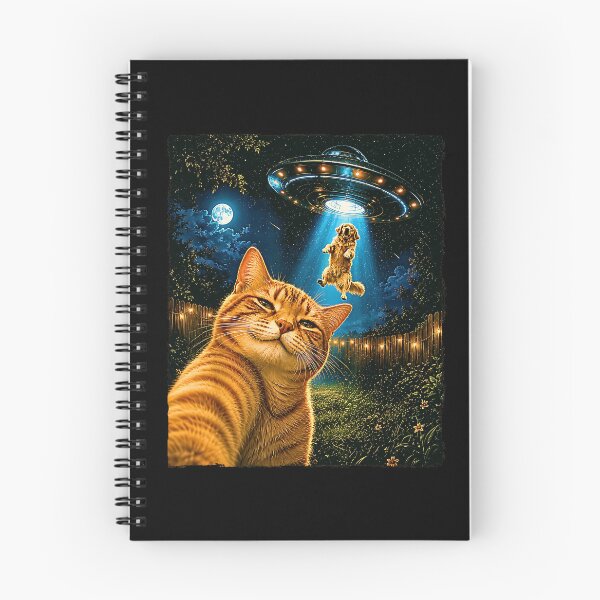 Item preview, UFO Cat Selfie – Funny Alien Abduction Retro designed and sold by Byhergawaa.