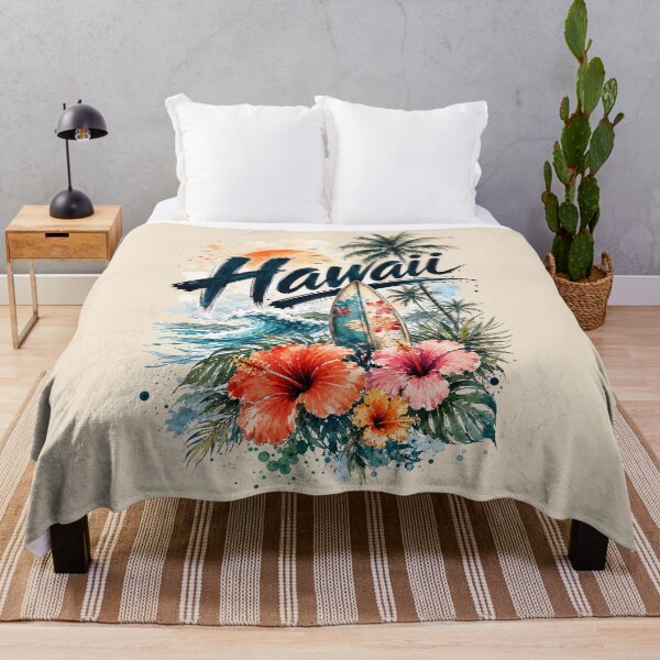 Item preview, Hawaii Tropical Island Vintage Surfboard designed and sold by Rosie's Wildflower Boutique.