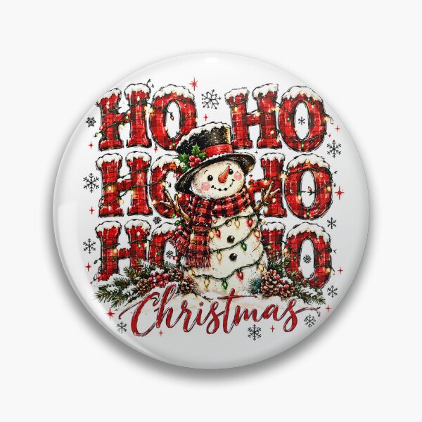 Item preview, Ho Ho Ho Christmas Snowman Buffalo Plaid Winter Lights designed and sold by DYAFLK.