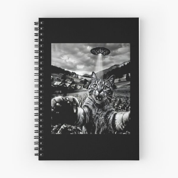 Item preview, UFO Cat Selfie – Funny Alien Abduction Retro designed and sold by Byhergawaa.