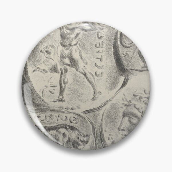 Item preview, Four Greek Coins - 1800s Artwork Study, Delacroix designed and sold by cheeseburgercat.