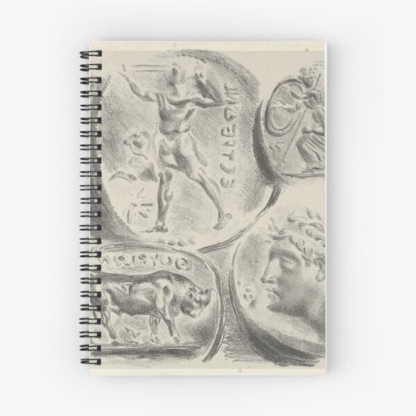 Item preview, Four Greek Coins - 1800s Artwork Study, Delacroix designed and sold by cheeseburgercat.