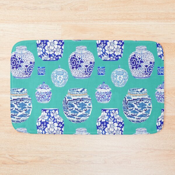 Item preview, Chinoiserie Ginger Jar Collection in Jungle Green Teal designed and sold by YesterdayColl.