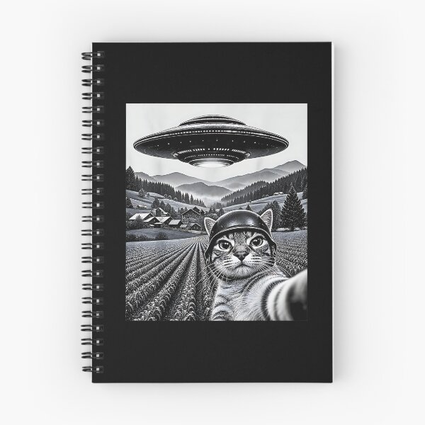 Item preview, UFO Cat Selfie – Funny Alien Abduction Retro designed and sold by Byhergawaa.