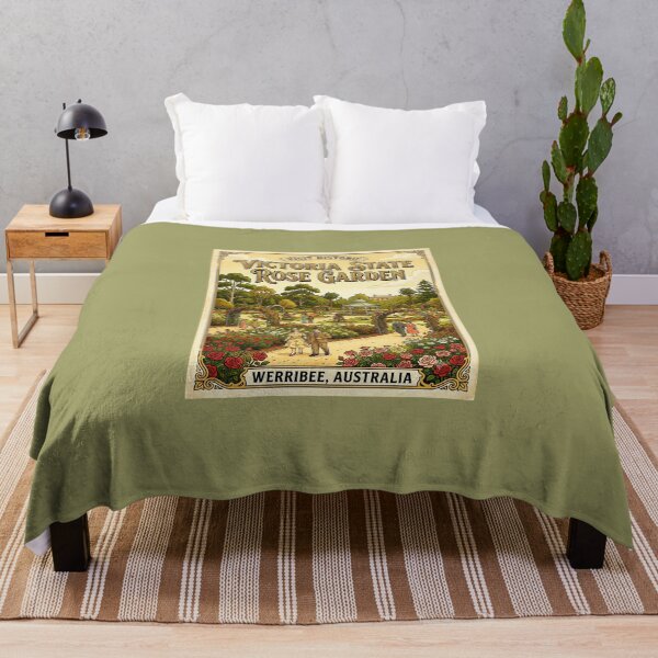 Item preview, Victoria State Rose Garden Vintage Poster designed and sold by SaltCraft.