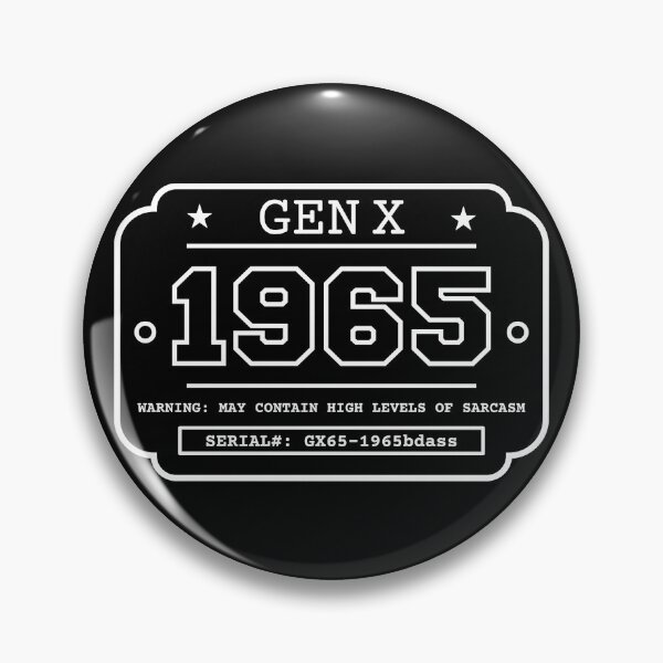 Item preview, 1965 GEN X Badge Vintage Industrial Label Generation X Design Retro Birthday Year designed and sold by HYPNK.