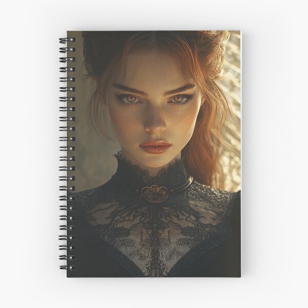 Item preview, Victorian Gothic Redhead - Dark Academia Lace Portrait designed and sold by AxeWave.