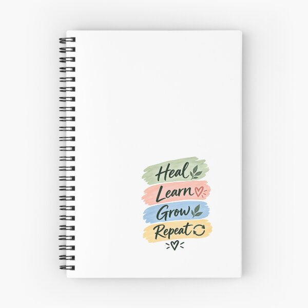 Item preview, Heal Learn Grow Repeat Inspirational Quote designed and sold by GentleRecovery.