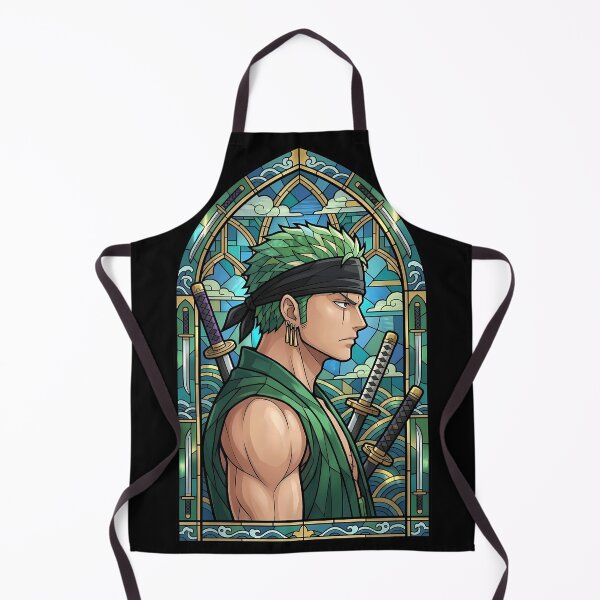 Item preview, Roronoa Zoro Blue Wave Stained Glass Profile designed and sold by mildaclairmo.