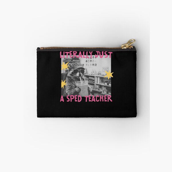 Item preview, Literally Just A Sped Teacher Cool Raccoon Sunglasses Iced Coffee Classroom Resource Corner Apparel designed and sold by slmfams.
