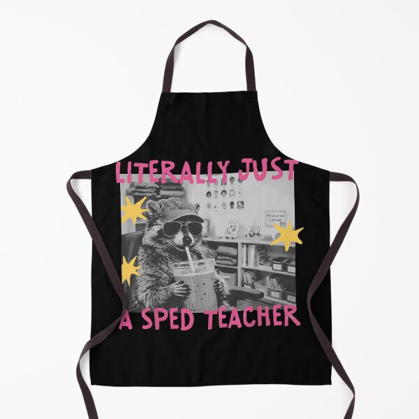 Item preview, Literally Just A Sped Teacher Cool Raccoon Sunglasses Iced Coffee Classroom Resource Corner Apparel designed and sold by slmfams.