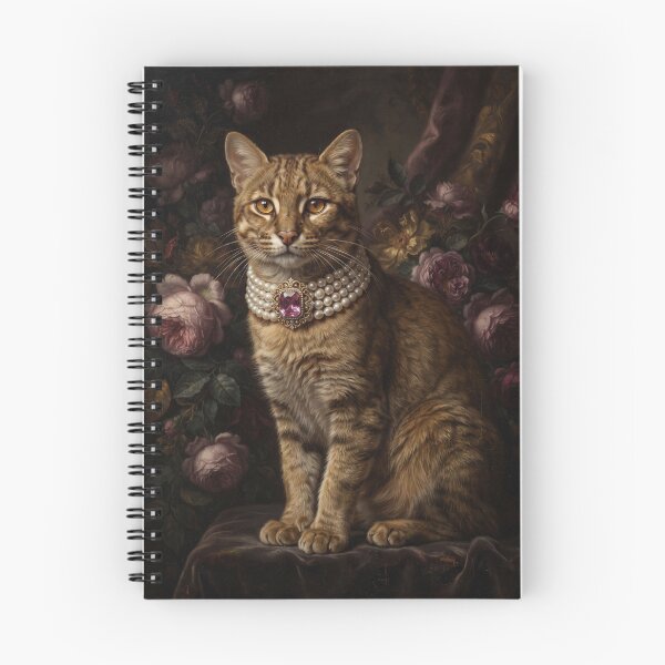 Item preview, Regal Tabby Cat with Pink Gem Brooch designed and sold by Real Beast Art.