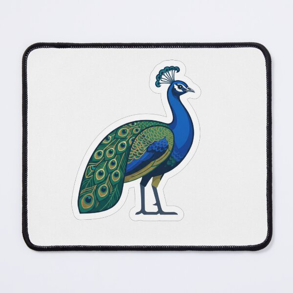Item preview, Elegant Blue Peacock Bird Illustration designed and sold by Owcomm.