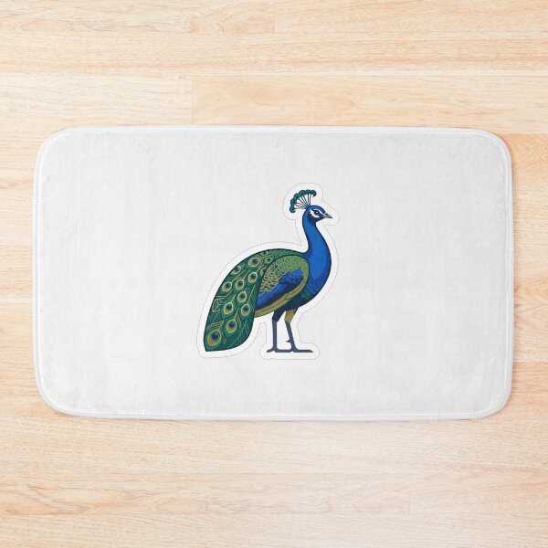 Item preview, Elegant Blue Peacock Bird Illustration designed and sold by Owcomm.