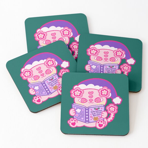 Item preview, Christmas Cat Treat Recipes – Cute Pink Love Cat Christmas designed and sold by BigfeetLittlepaws.