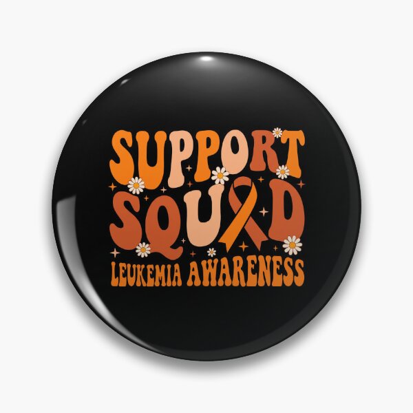 Item preview, Support Squad Leukemia Awareness Retro Daisy Orange Ribbon designed and sold by MizoX7.