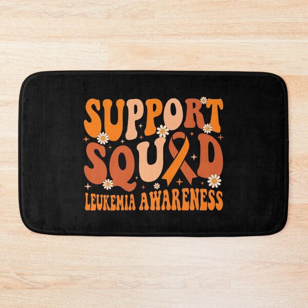 Item preview, Support Squad Leukemia Awareness Retro Daisy Orange Ribbon designed and sold by MizoX7.