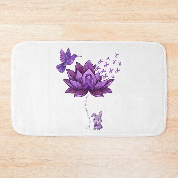Item preview, Pancreatic Cancer Awareness Purple Lotus Hummingbird Bunny designed and sold by MizoX7.