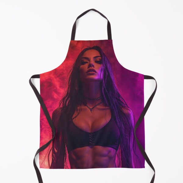 Item preview, Goth Fitness Queen - Crimson Violet Smoke Abs Portrait designed and sold by AxeWave.