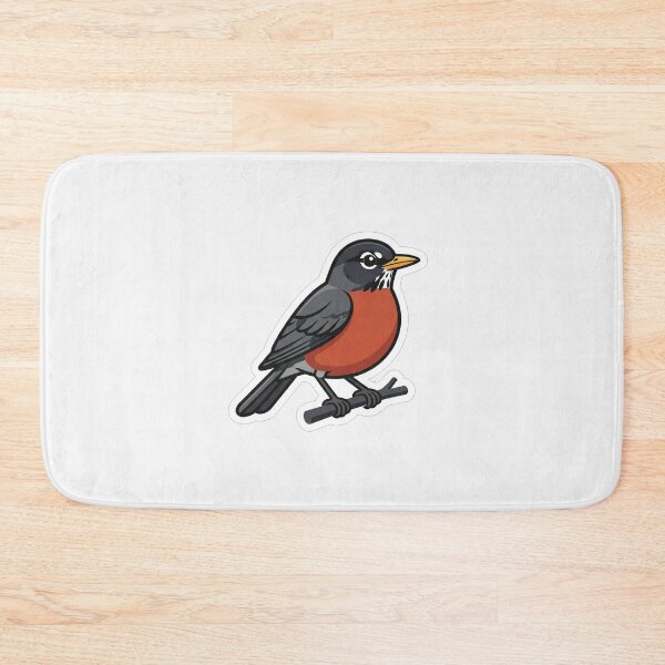 Item preview, Cute American Robin Bird Perched Illustration designed and sold by Owcomm.