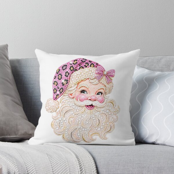 Item preview, Pink Leopard Rhinestone Santa Claus Glam Christmas designed and sold by DYAFLK.