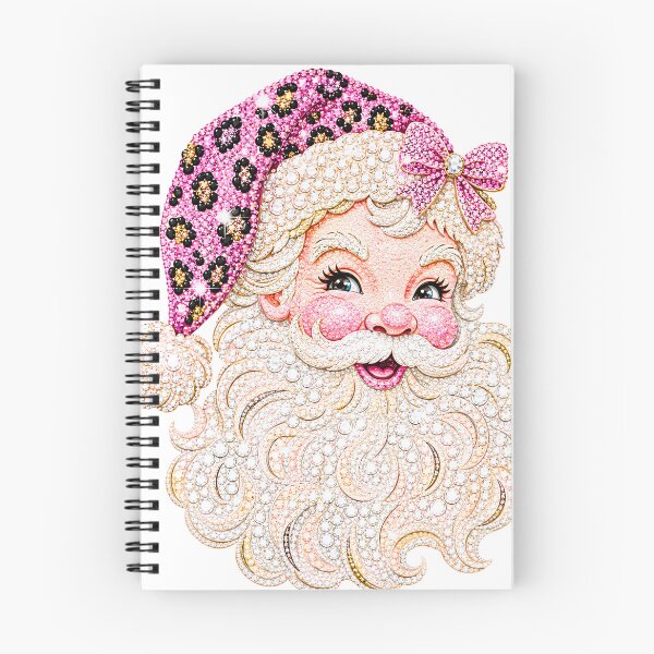 Item preview, Pink Leopard Rhinestone Santa Claus Glam Christmas designed and sold by DYAFLK.