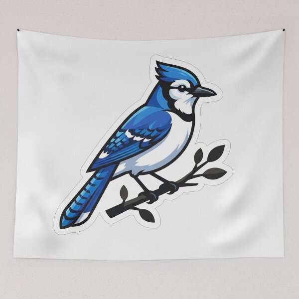 Item preview, Vibrant Blue Jay Perched on Branch designed and sold by Owcomm.