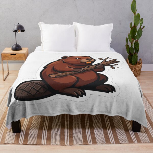 Item preview, Angry Beaver Holding A Branch Illustration designed and sold by Owcomm.