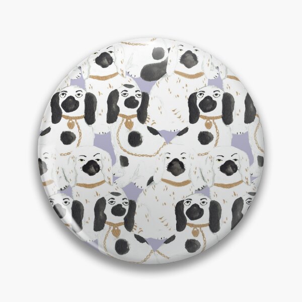 Item preview, Staffordshire Dog Statue Jumble in Heather Lilac Purple designed and sold by YesterdayColl.