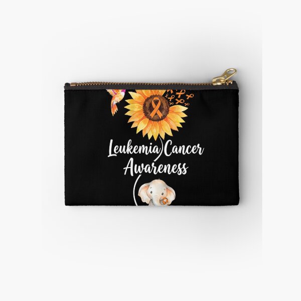 Item preview, Leukemia Cancer Awareness Sunflower Elephant Orange Ribbon designed and sold by MizoX7.